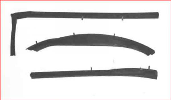 1962-63 Nova Chevy II 2 Convertible Top Roof Seal: weatherstrip